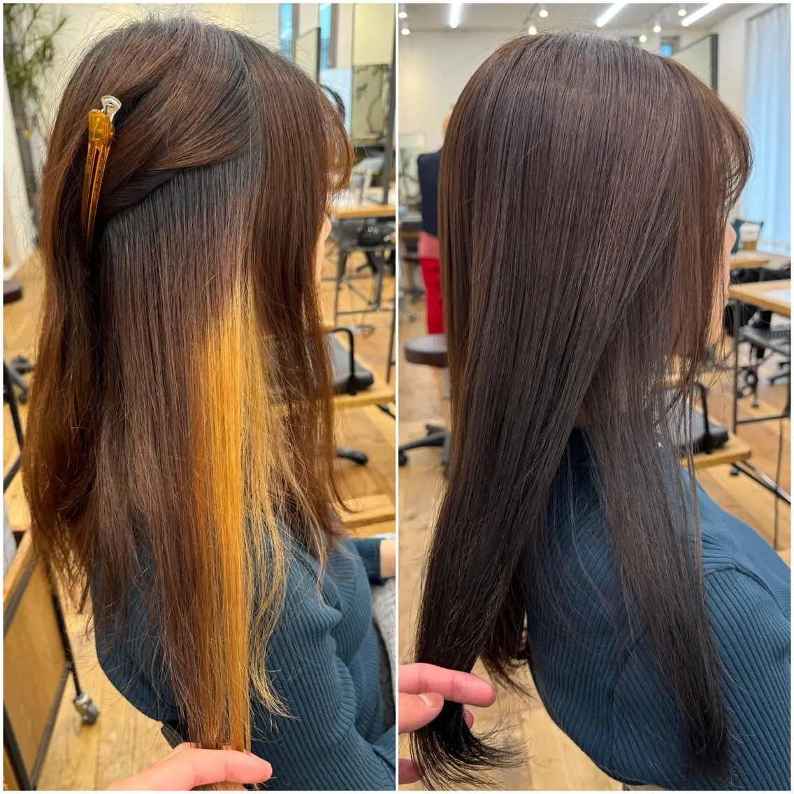 セミロング カラー 🐋湊 ゆうき 🫧のヘアスタイル