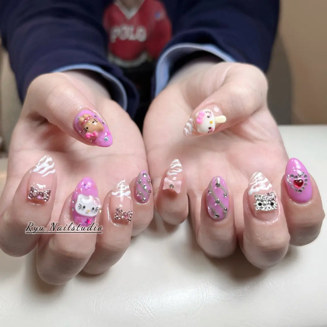 ネイル アートネイル ジェルネイル キラキラネイル ミラーネイル ニュアンスネイル ハンドネイル Ryu nail studioのネイルデザイン