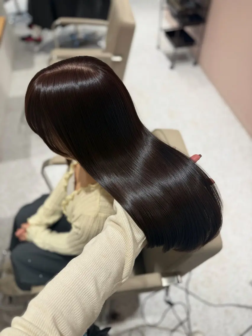 ロング カット ヘアカラー トリートメント 🤍韓国レイヤー🤍 川崎Rikoのヘアスタイル