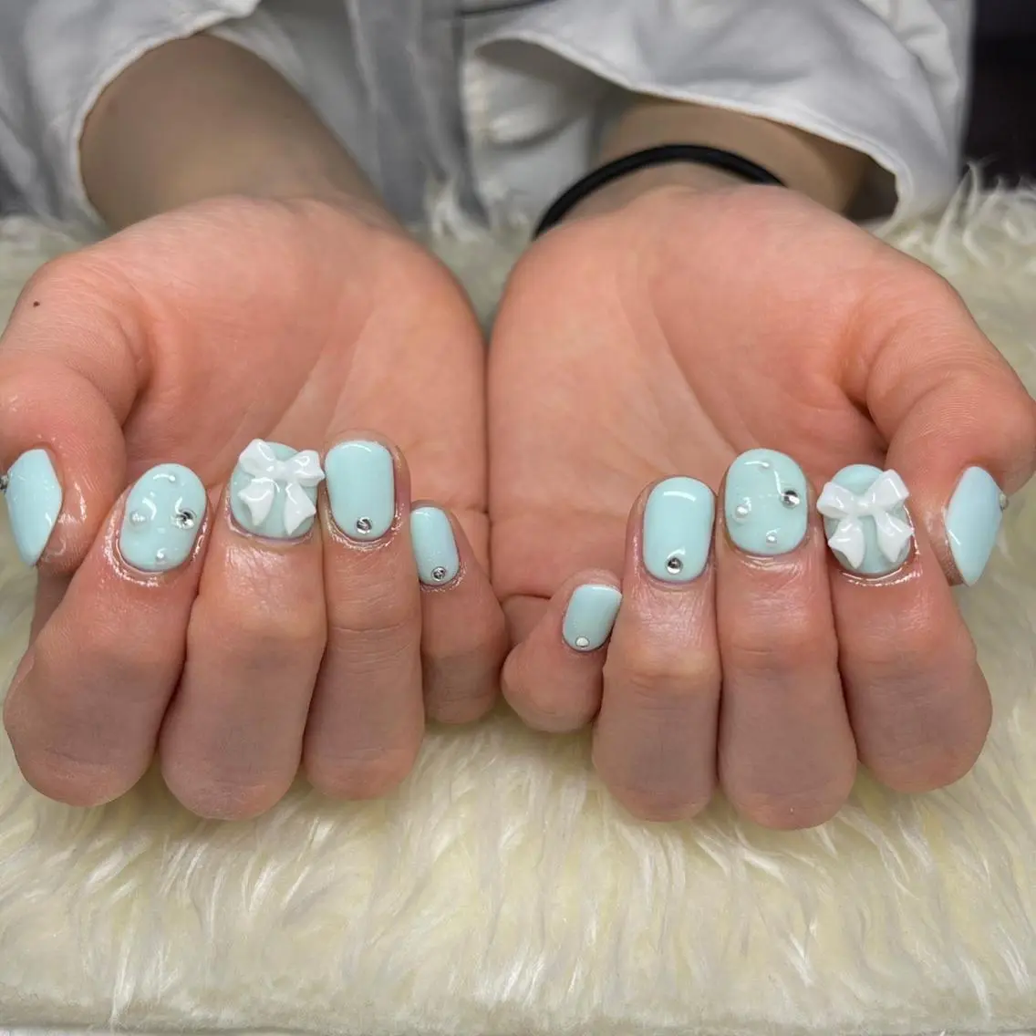 ネイル 長さ出し ジェルネイル 韓国ネイル 持ち込み パラジェル ハンドネイル Nail&eye Belire 新宿のネイルデザイン