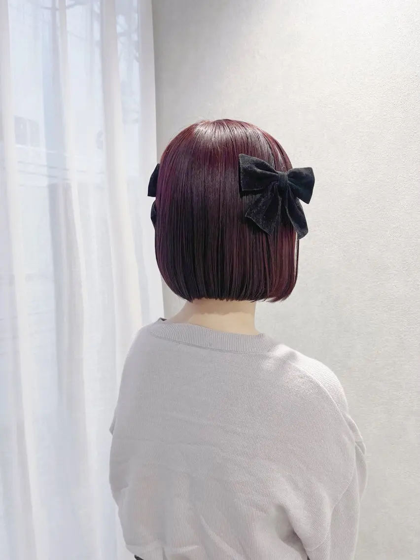 ミディアム カラー ヘアカラー 🍓艶モテ暖色カラー 🎀mayu🍓のヘアスタイル