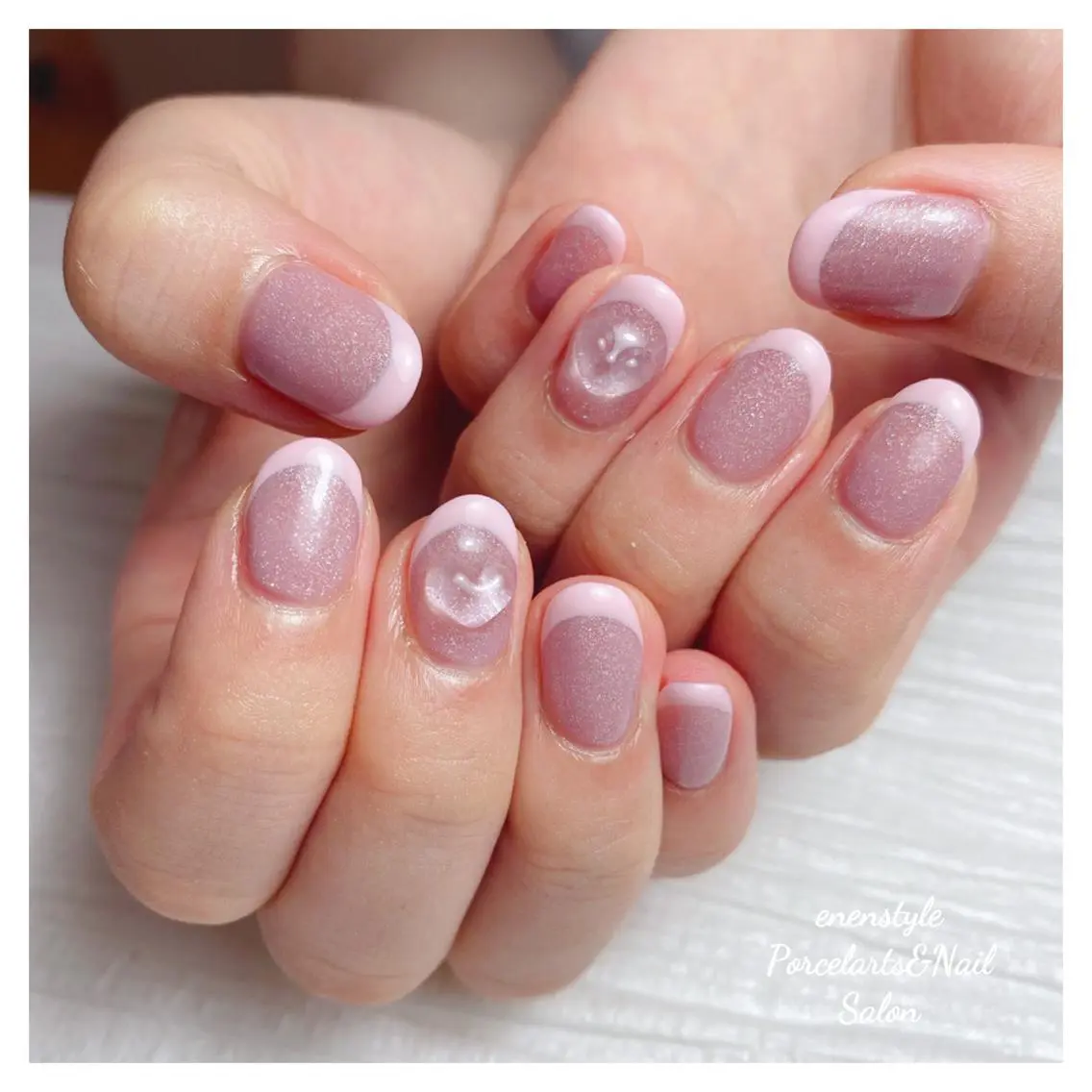 ミディアム ネイル 🐾enen style 🐾のネイルデザイン