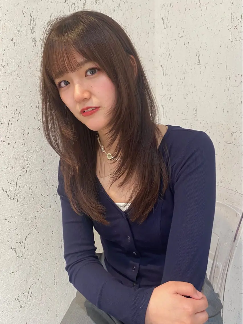 ロング カラー ブラウンカラー カット ヘアカラー トリートメント mai / linoah˚✧のヘアスタイル