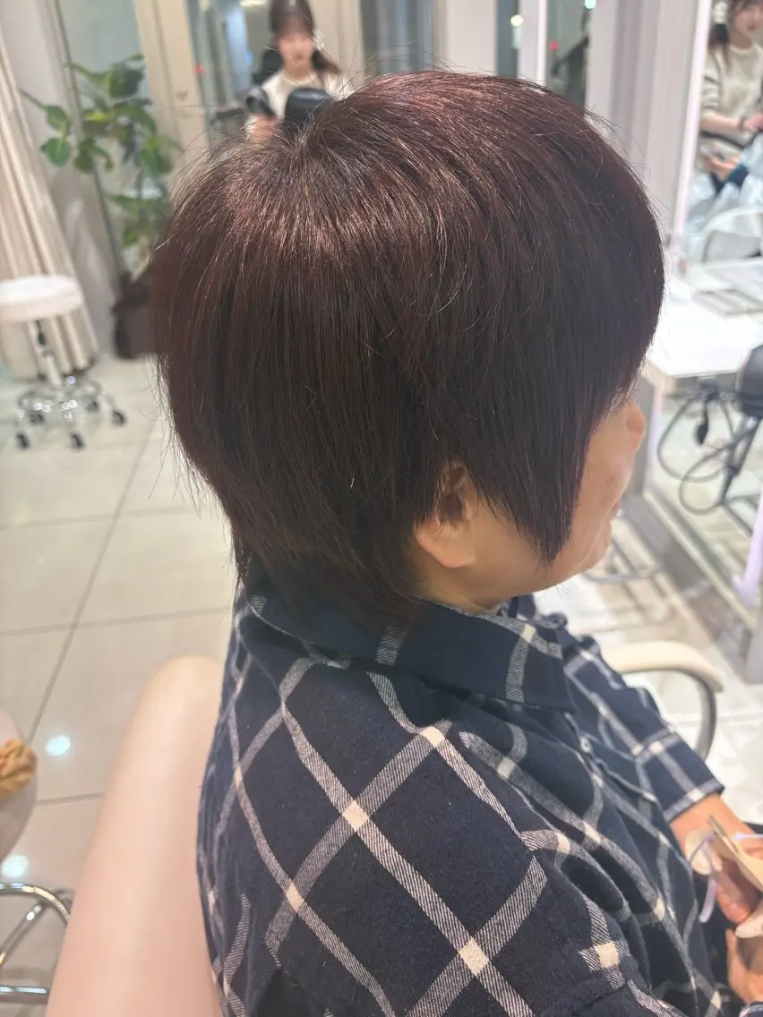 ショート カラー ショートボブ ボブ 髪質改善 ショートヘア トリートメント ヘアカラー トリートメント 【銀座】透明感カラー ／艶カラー/tomoのヘアスタイル