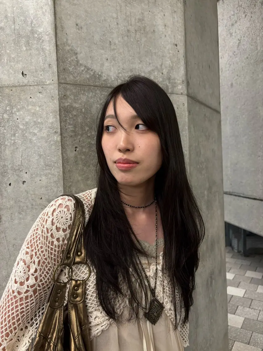 ロング カラー カット ヘアカラー 佃 風子のヘアスタイル