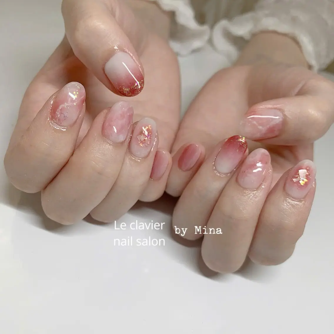ネイル 長さ出し ジェルネイル パラジェル スカルプネイル ソフトジェル Mina Nailのネイルデザイン