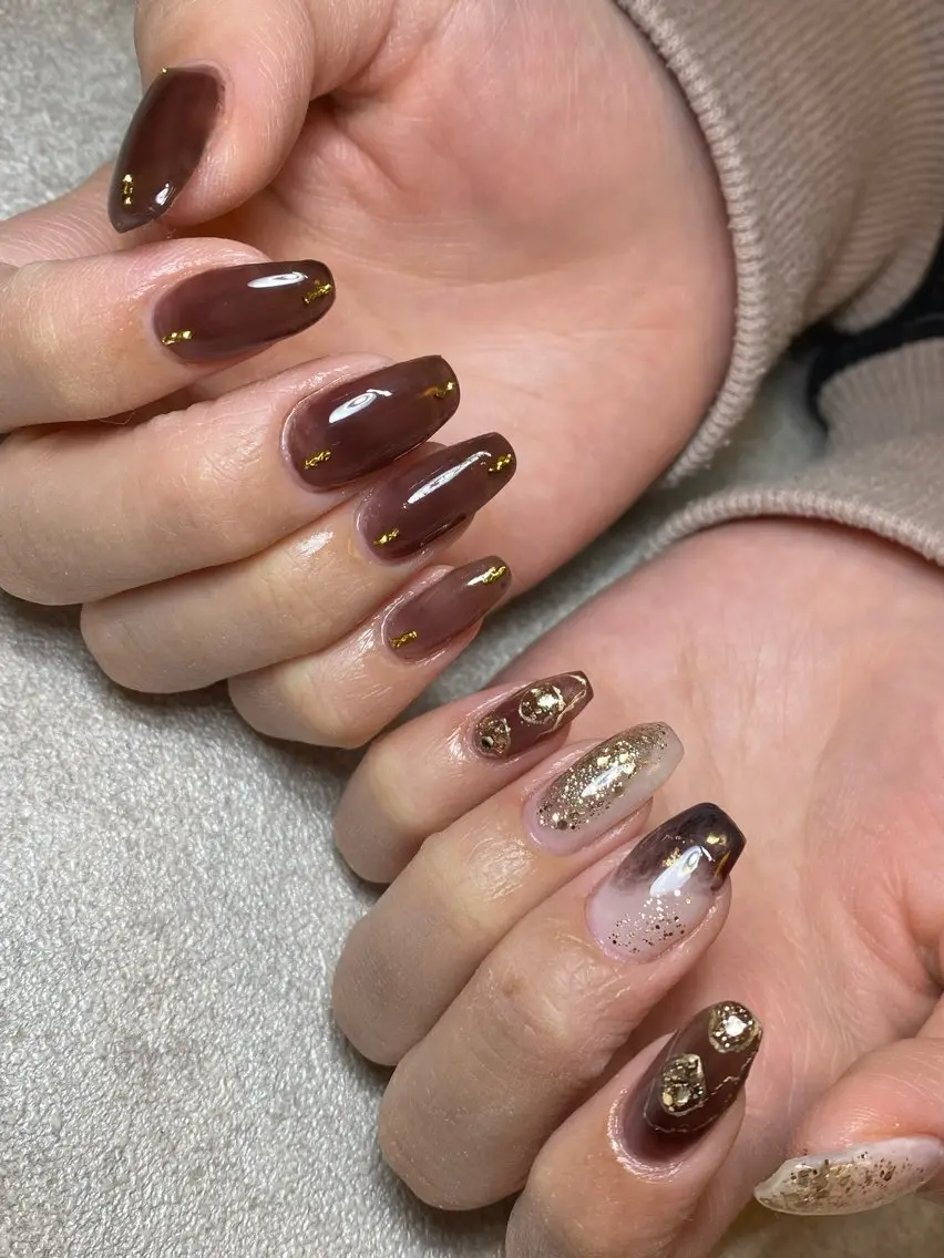 ネイル 持ち込み ニュアンスネイル ハンドネイル LIll nailのネイルデザイン