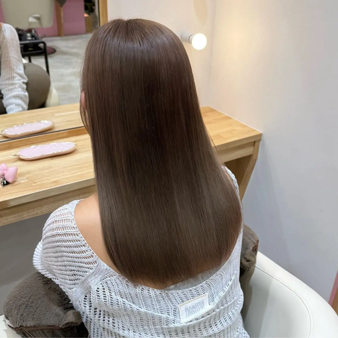 セミロング カラー カット ヘアカラー トリートメント 柔らかいbeige ¦韓国¦🩰マユ🩰のヘアスタイル