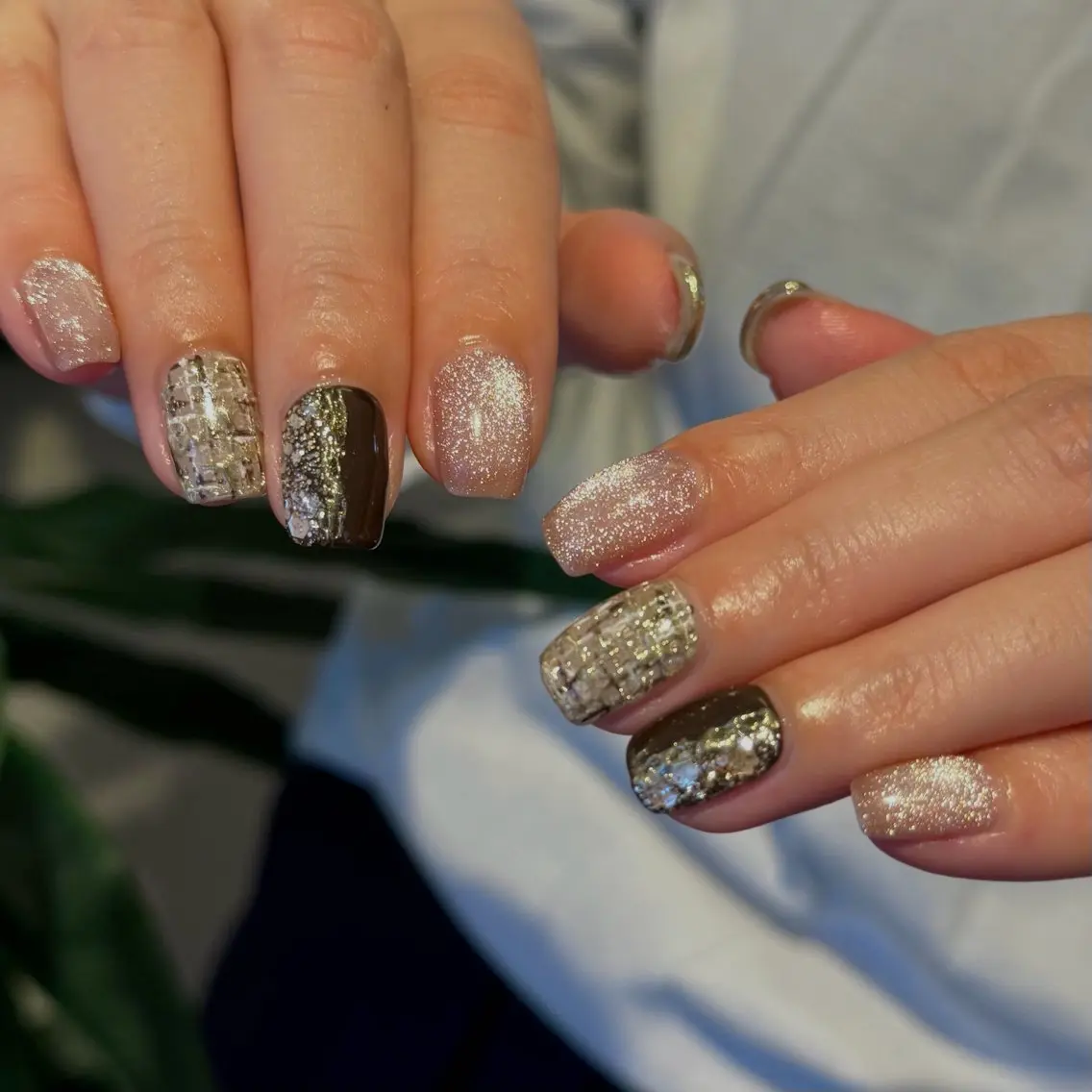 ネイル クリアネイル フラッシュネイル フラッシュマグ フレンチネイル マグネットネイル ハンドネイル Luana nailのネイルデザイン