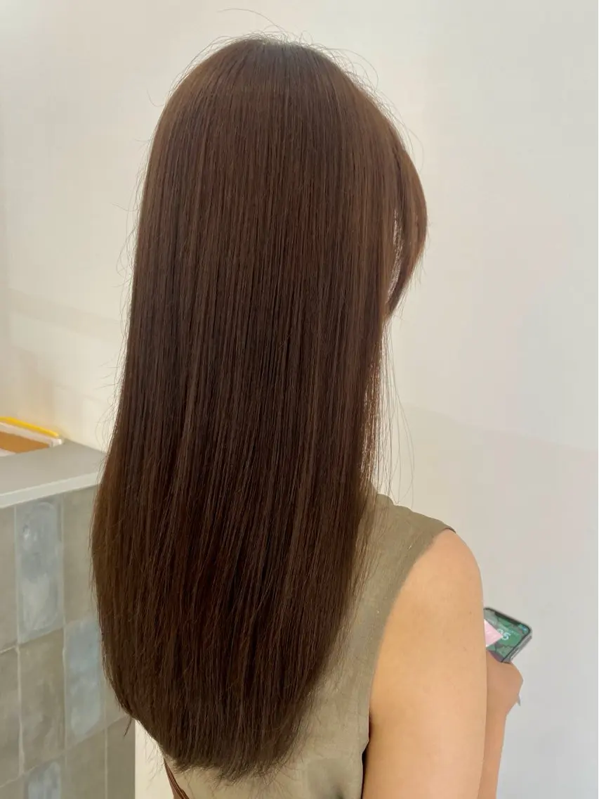 ロング カラー ヘアカラー トリートメント ヘッドスパ NATSUKI💟 まろみカラー🍁💕のヘアスタイル
