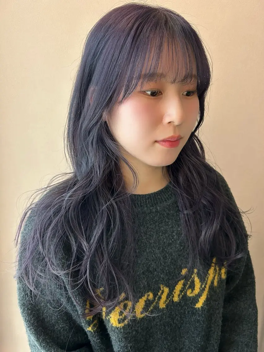 ロング カラー ブリーチ カット ヘアカラー トリートメント hubhair レイヤー/透明感のヘアスタイル