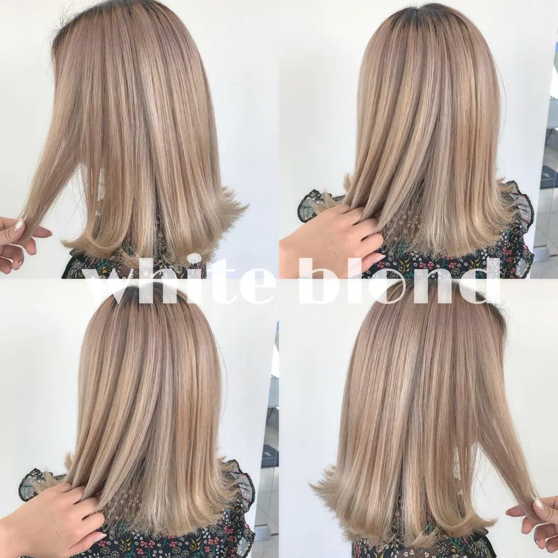 セミロング カラー 小澤 志穂のヘアスタイル