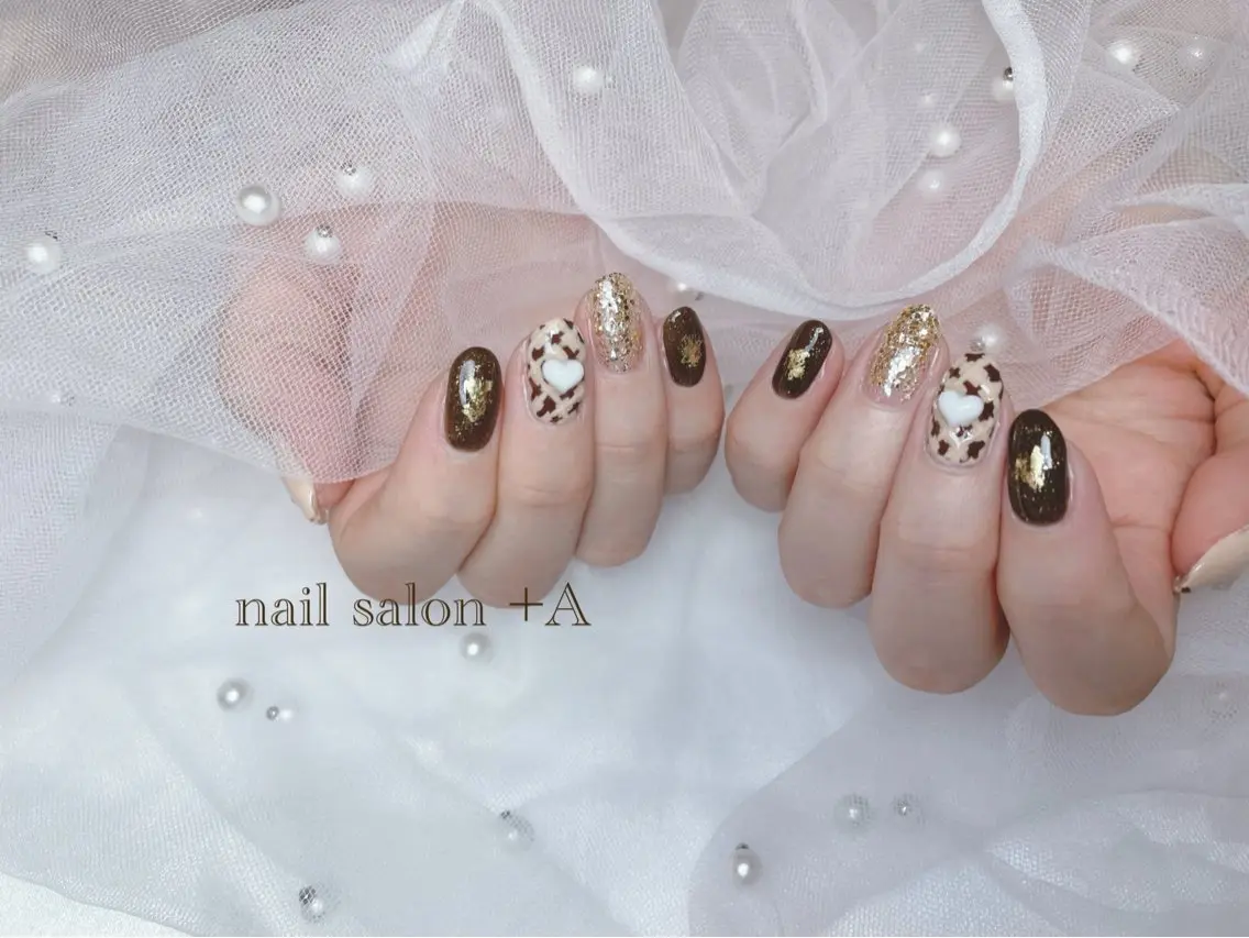 ミディアム ハンドネイル Nail Salon +Aのネイルデザイン