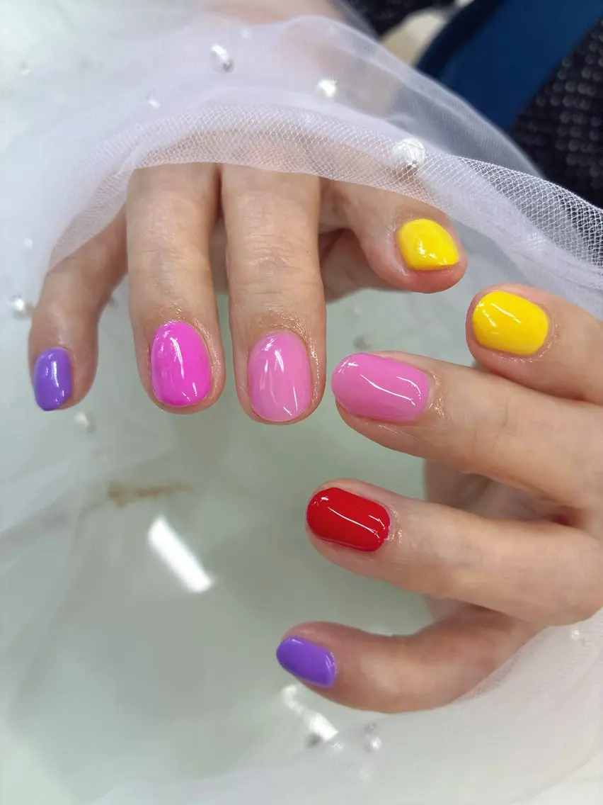 ネイル ワンカラーネイル ショートネイル Vitality 北区 黒川、名城公園のネイルデザイン