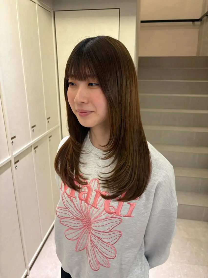 セミロング レイヤーカット カット 森川愛奈 /カットモデル募集中のヘアスタイル