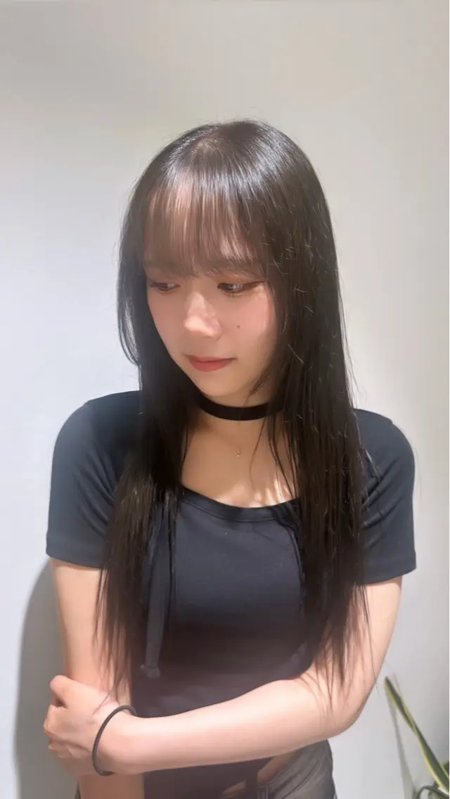 ロング ヘアカラー トリートメント 透明感カラー/ボブ 高野菜瑠のヘアスタイル