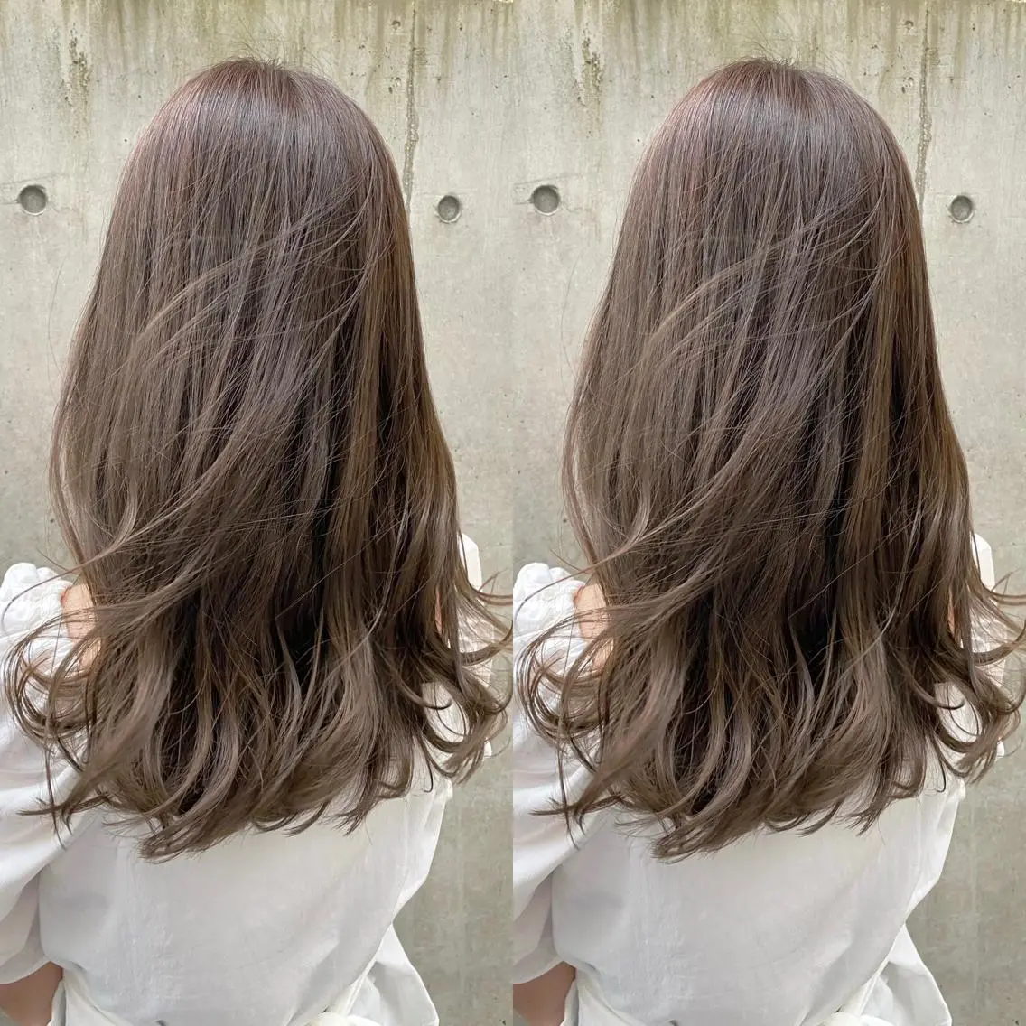 ミディアム ヘアカラー トリートメント レイヤーカット /透明感カラー西田のヘアスタイル