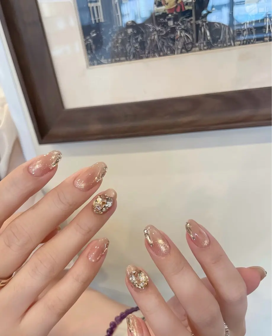 ネイル アートネイル フレンチネイル マグネットネイル ミラーネイル オフィスネイル ハンドネイル Blossom nail_研修のネイルデザイン