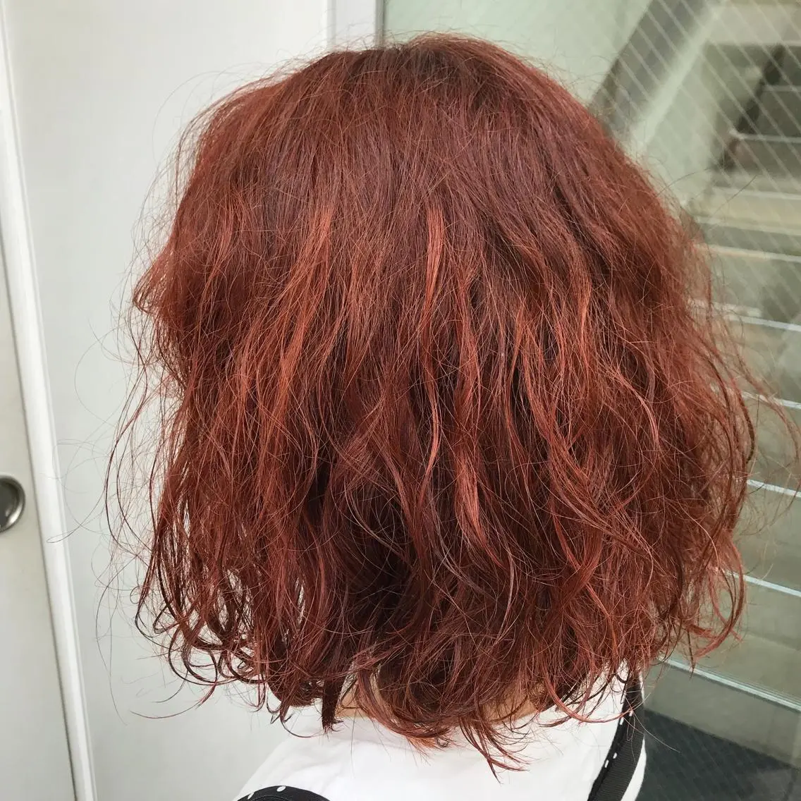 ショート カラー ブリーチ オレンジ カット ヘアカラー トリートメント 武田 久司のヘアスタイル