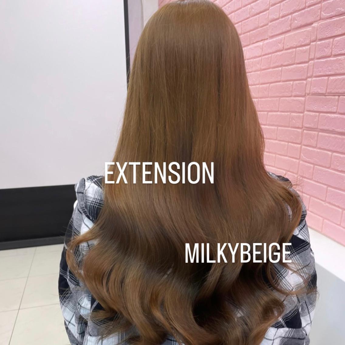 ロング カラー エクステ🩵ブリーチ 韓国ヘア🩵KAEのヘアスタイル