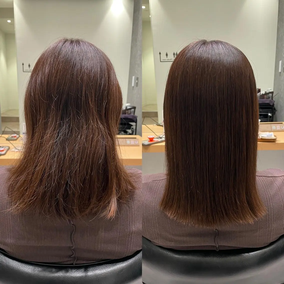 セミロング 髪質改善 トリートメント トリートメント ヘッドスパ 髪質改善ヘアケア 艶髪特化/上田のヘアスタイル