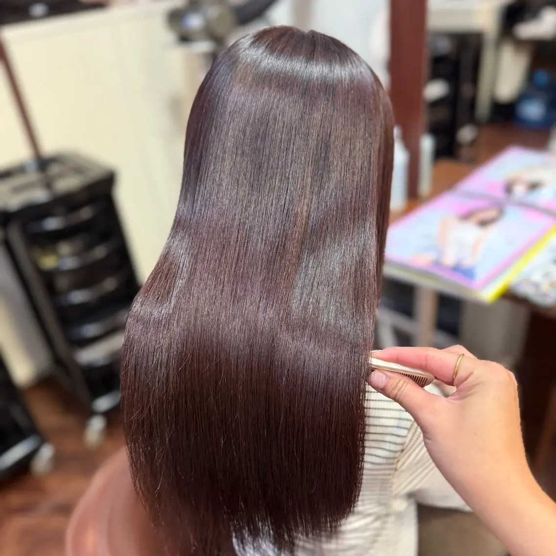 ロング 縮毛矯正 トリートメント カット ヘアカラー 縮毛矯正 トリートメント 尾崎 海璃のヘアスタイル