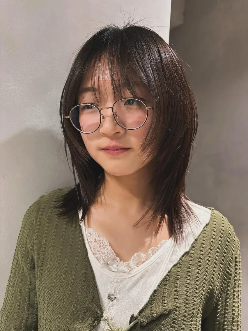 ミディアム ハッシュカット カット トリートメント Juna✂️ レイヤー / ボブのヘアスタイル