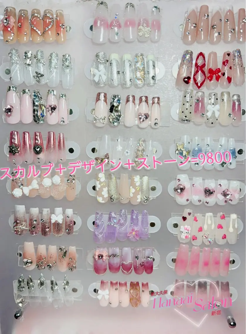 セミロング ハンドネイル Hanaai Salon新大久保店のネイルデザイン
