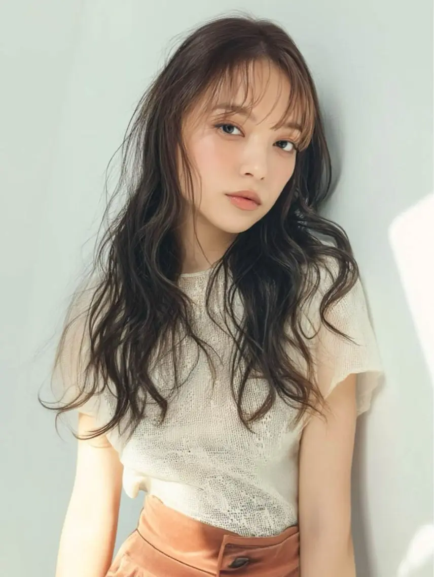 ロング カラー パーマ カット パーマ Lafithhair wille.緑町のヘアスタイル