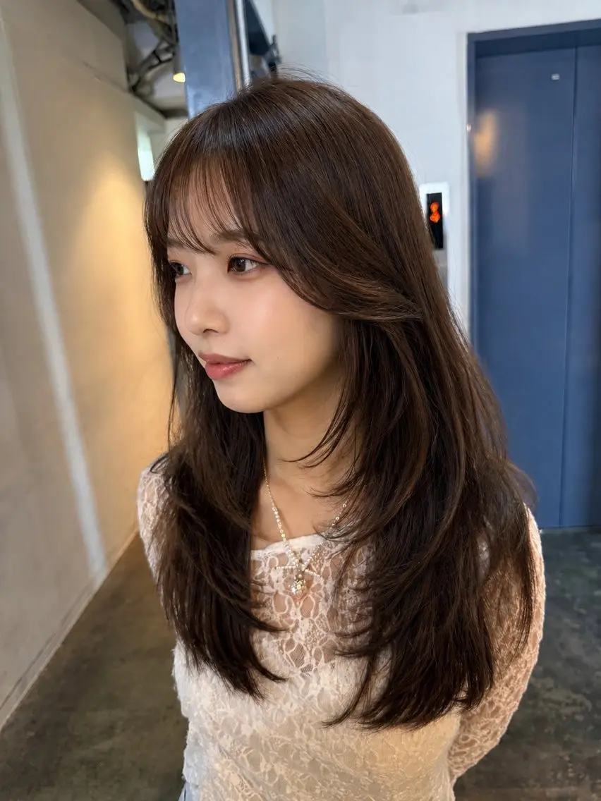 ロング カット ヘアカラー トリートメント 縮毛矯正/レイヤー カット⭐️SHOTAのヘアスタイル