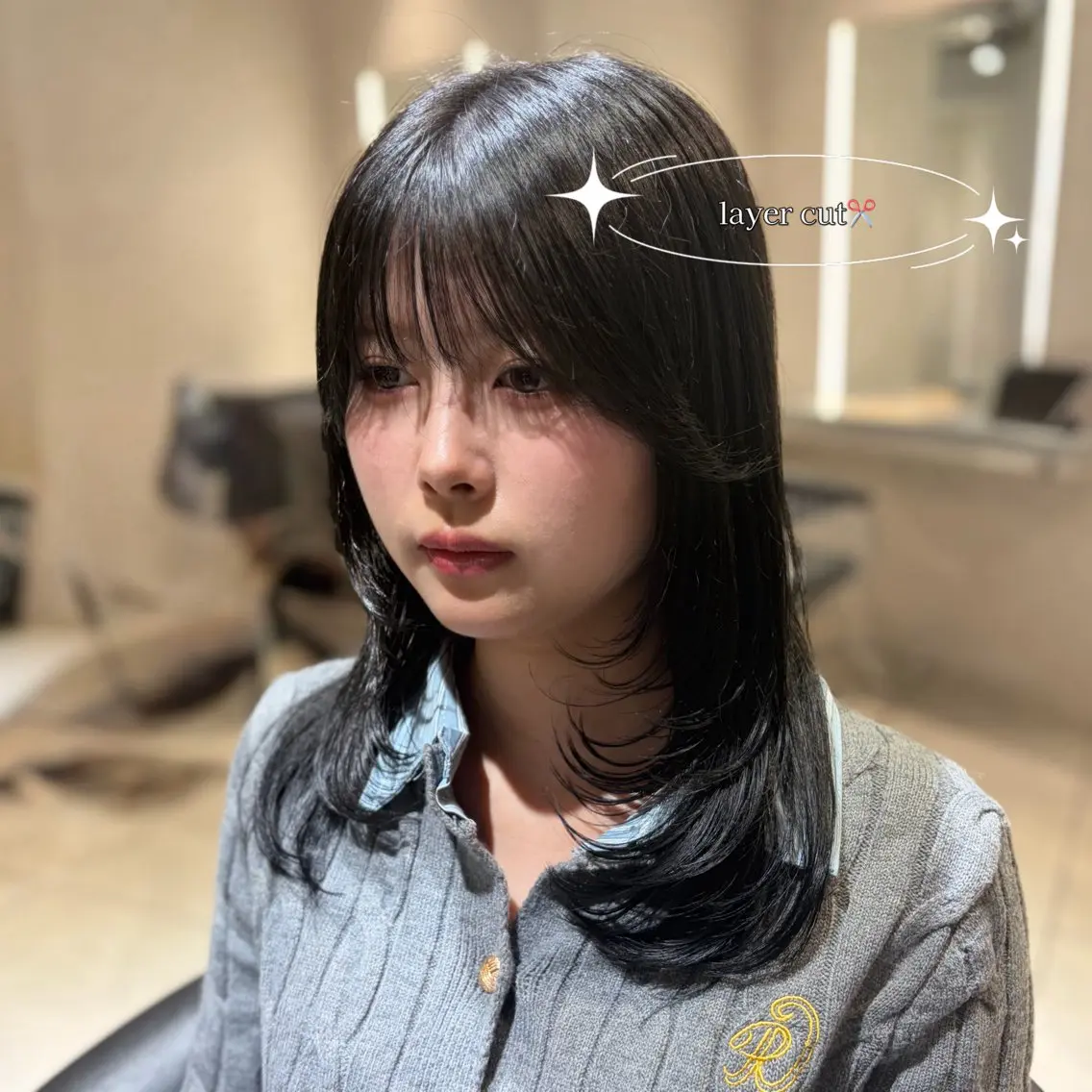 ロング レイヤーカット 似合わせカット カット レイヤー/ハイトーン 🤍reina🤍のヘアスタイル