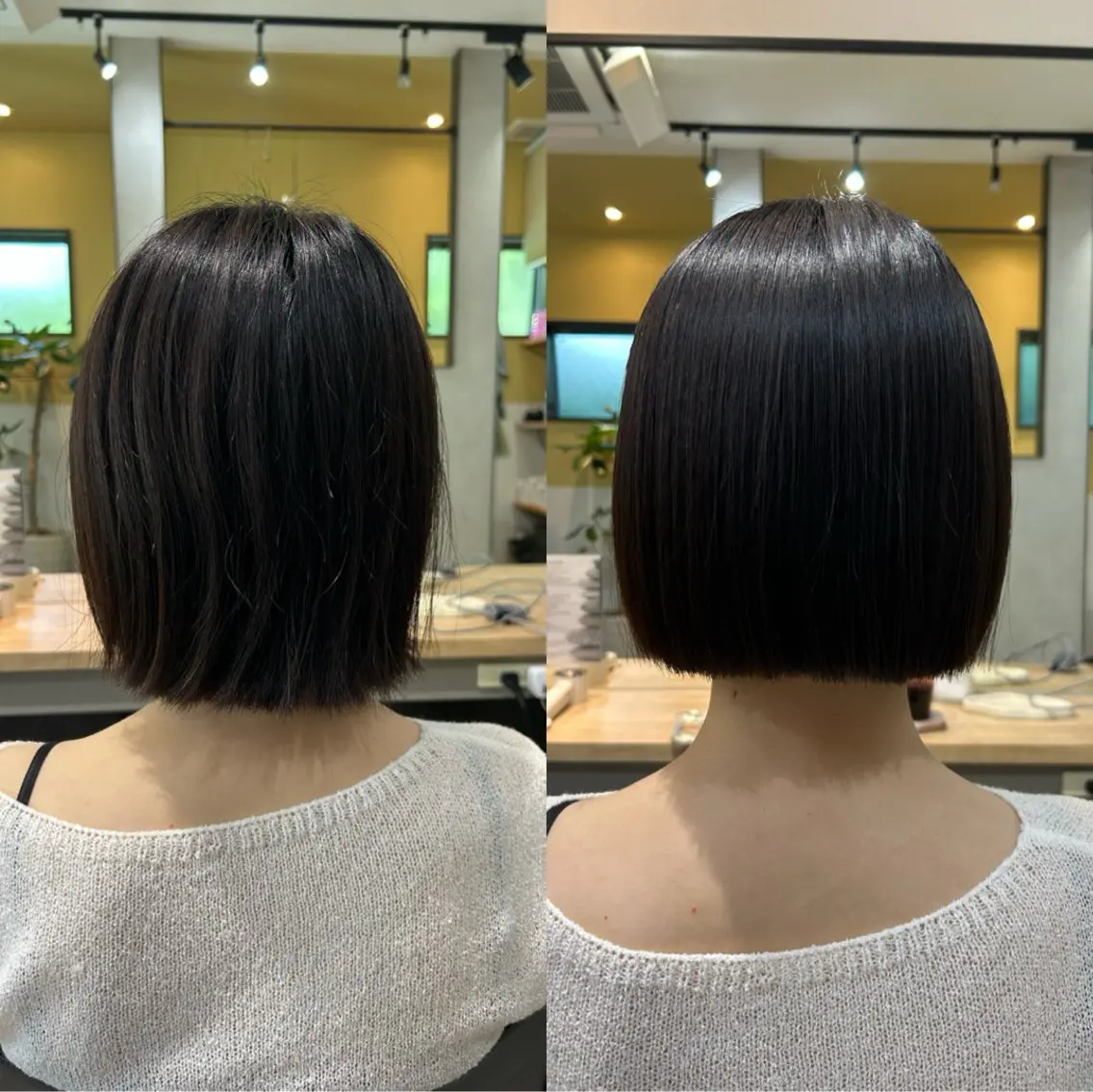 ショート パーマ 髪質改善 ストレートパーマ カット 縮毛矯正 トリートメント hubhair レイヤー/透明感のヘアスタイル