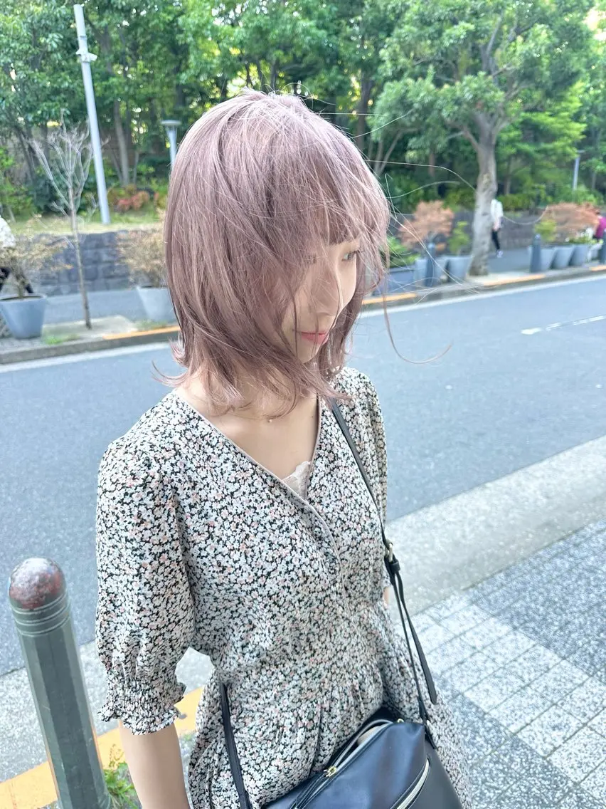 ミディアム カラー ヘアカラー トリートメント ヘッドスパ ヘアセット kai .のヘアスタイル