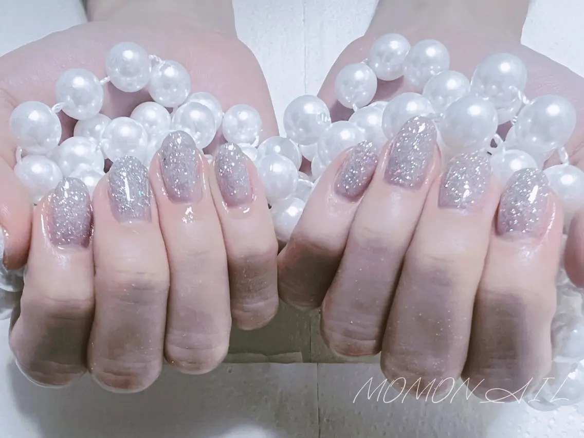 ネイル フラッシュネイル キラキラネイル ハンドネイル ハンドケア MOMO NAIL 北与野のネイルデザイン