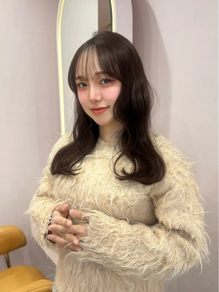 セミロング ヘアカラー トリートメント 透明感カラー♡ 原宿美容室￤Rinaのヘアスタイル