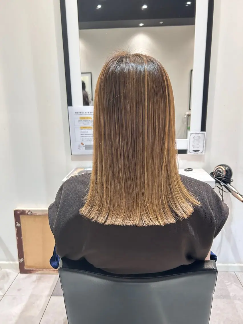 ミディアム 中原 優美のヘアスタイル