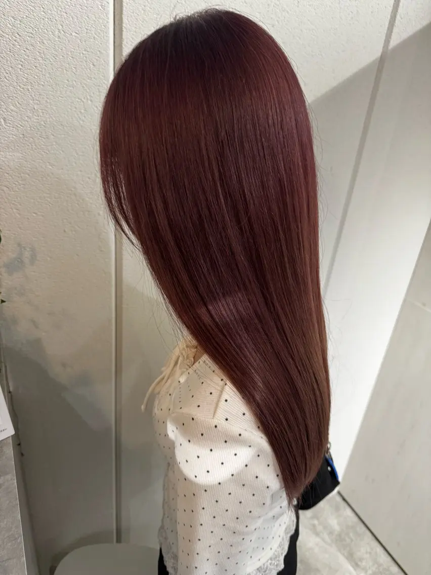 ロング カラー 髪質改善 カット ヘアカラー 縮毛矯正 トリートメント 夜23時まで予約🉑 reverieあきらのヘアスタイル
