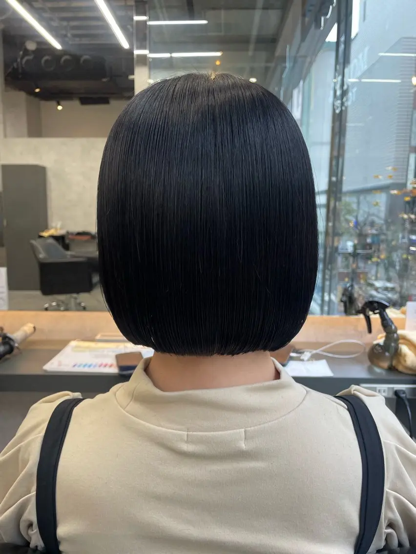 ショート カラー ボブ レイヤー×顔周 り×髪質改善/MIUのヘアスタイル