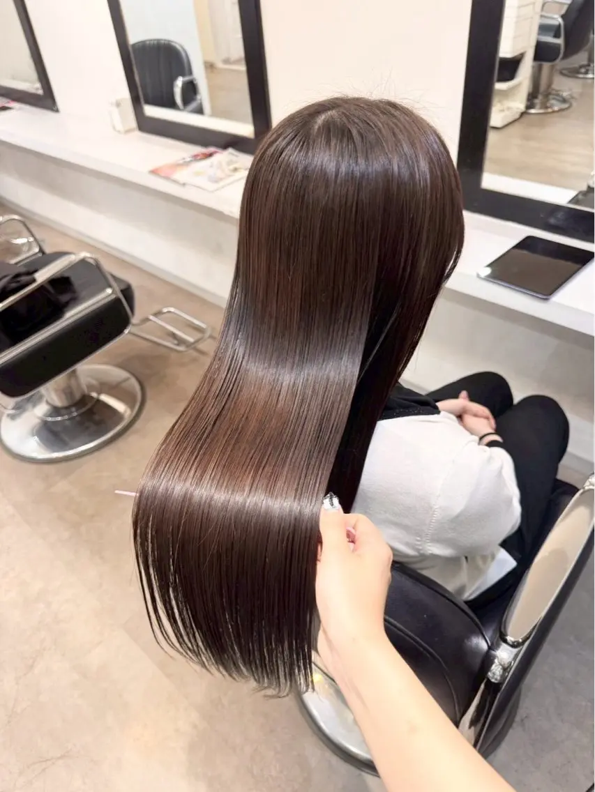 ロング カット 縮毛矯正 トリートメント 名古屋/髪質改善/ アヤカのヘアスタイル