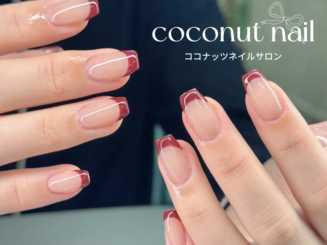 ネイル べっ甲ネイル フレンチネイル キラキラネイル マグネットネイル 大理石ネイル(マーブル) ハンドネイル 神田 ココナッツのネイルデザイン