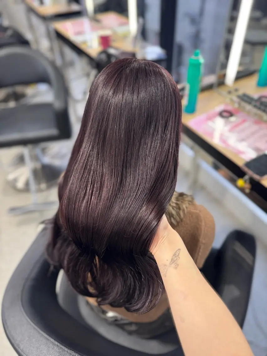 セミロング カラー ヘアアレンジ ヘアカラー トリートメント ヘッドスパ ヘアセット 🤍淡色ピンク&ラベ ンダーYUKI🤍のヘアスタイル