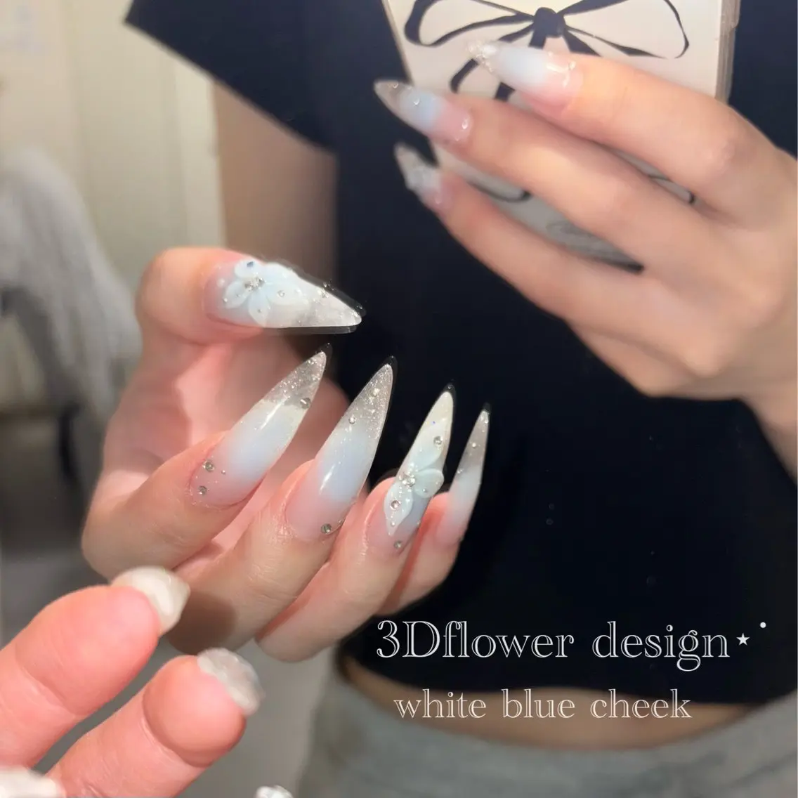 ネイル 長さ出し 🦋 Rina🦋のネイルデザイン