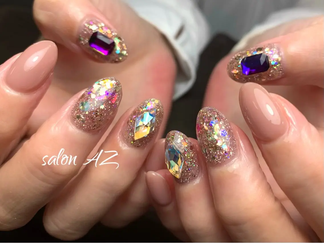 ネイル アートネイル フレンチネイル マグネットネイル ニュアンスネイル オフィスネイル ハンドネイル salon AZのネイルデザイン