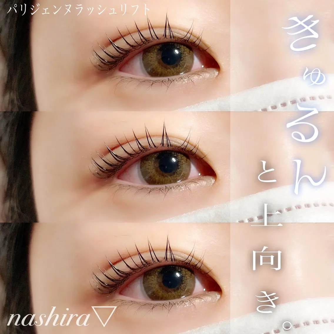 マツエク・マツパ パリジェンヌラッシュリフト 一重×まつ毛パーマ nashira恵比寿 まつ毛&眉毛サロンのマツエク・マツパデザイン