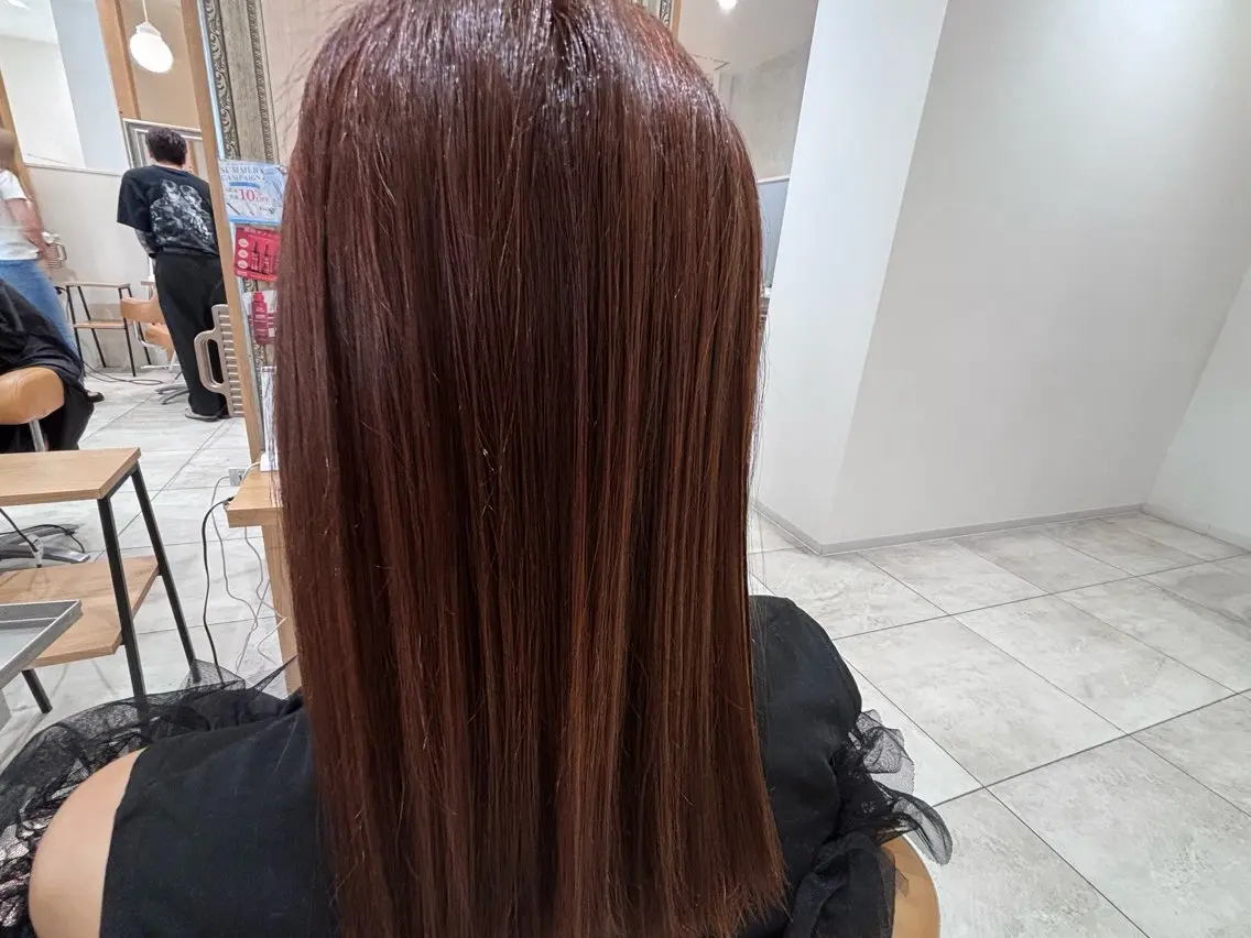 カラー ベージュカラー ピンクカラー ピンクベージュ かわにし ゆきのヘアスタイル
