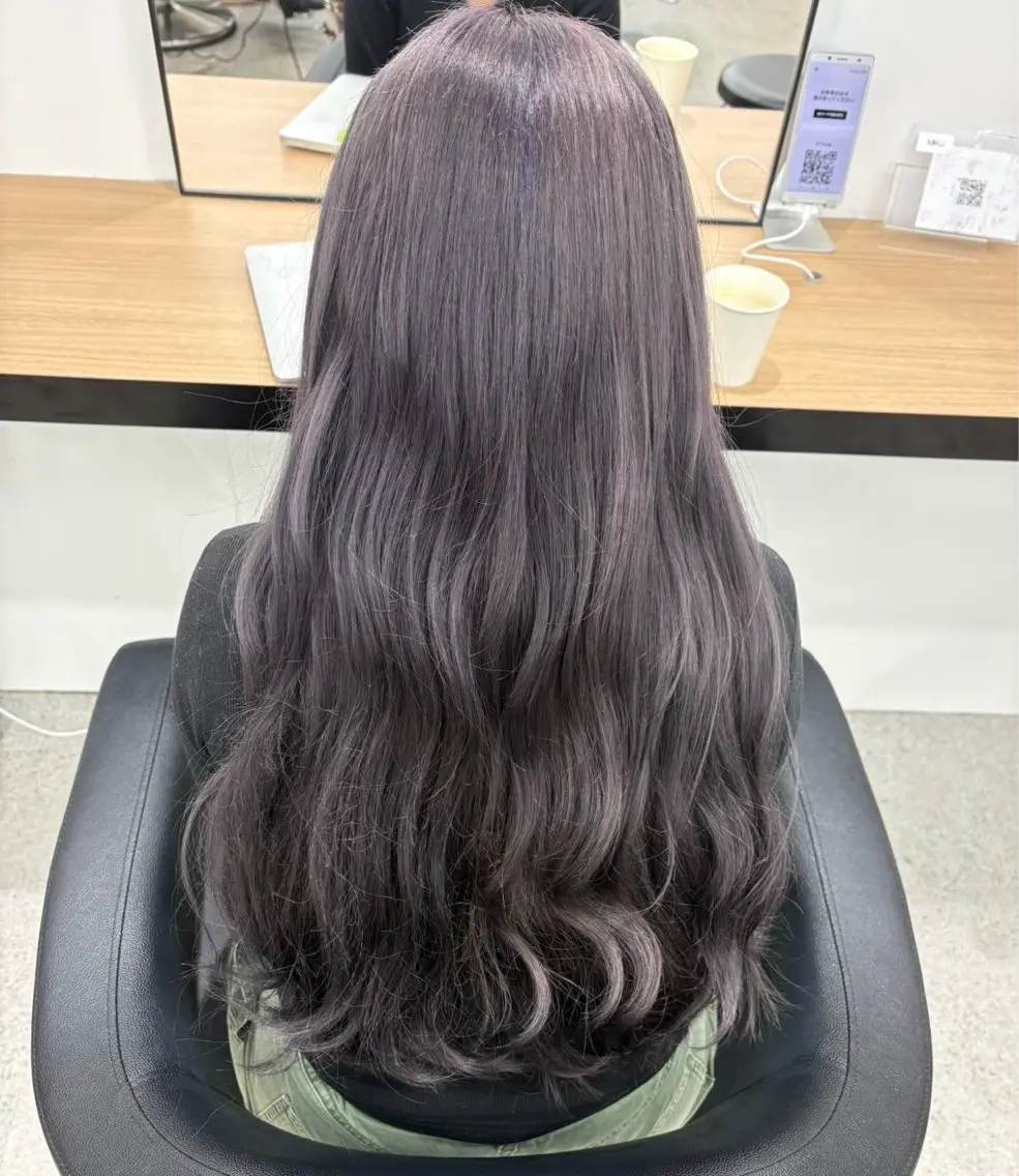 ロング ヘアカラー miku/ラベンダー 透明感カラー🪻❤︎のヘアスタイル