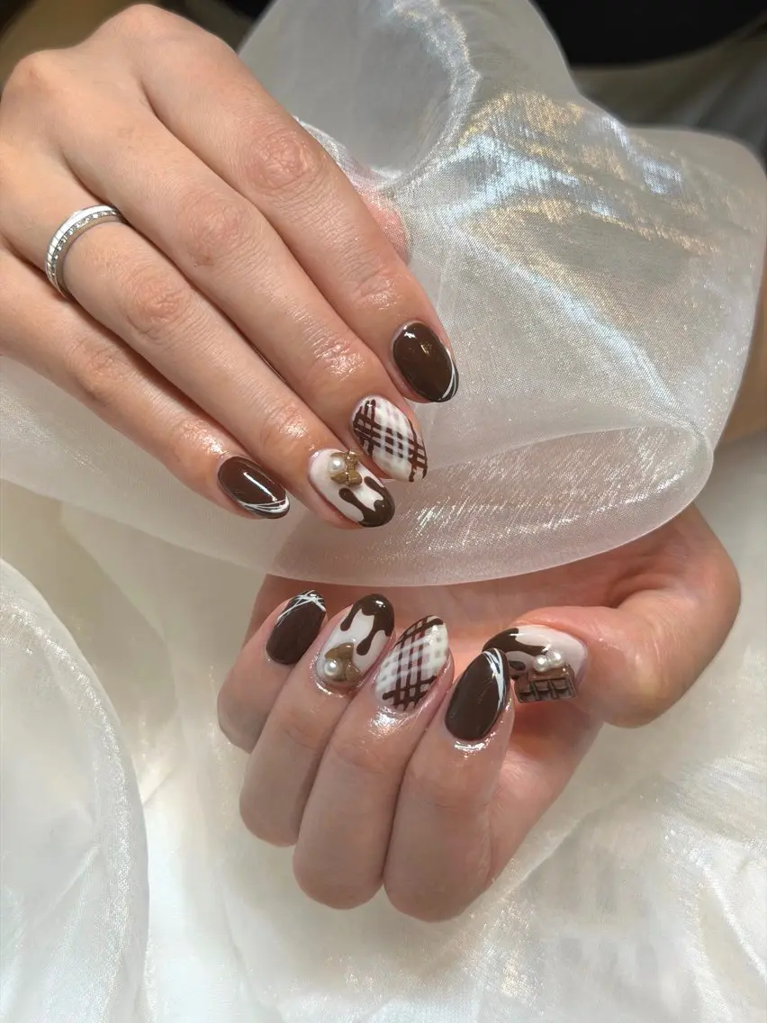 ネイル バレンタイン yume 🎀大人ガーリー🎀のネイルデザイン