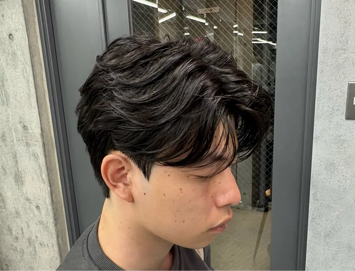 パーマ ヘアアレンジ メンズ メンズ韓国風 メンズパーマ ニュアンスパーマ カット パーマ ヘアセット (メンズ特化)AKI /古本晃大のヘアスタイル