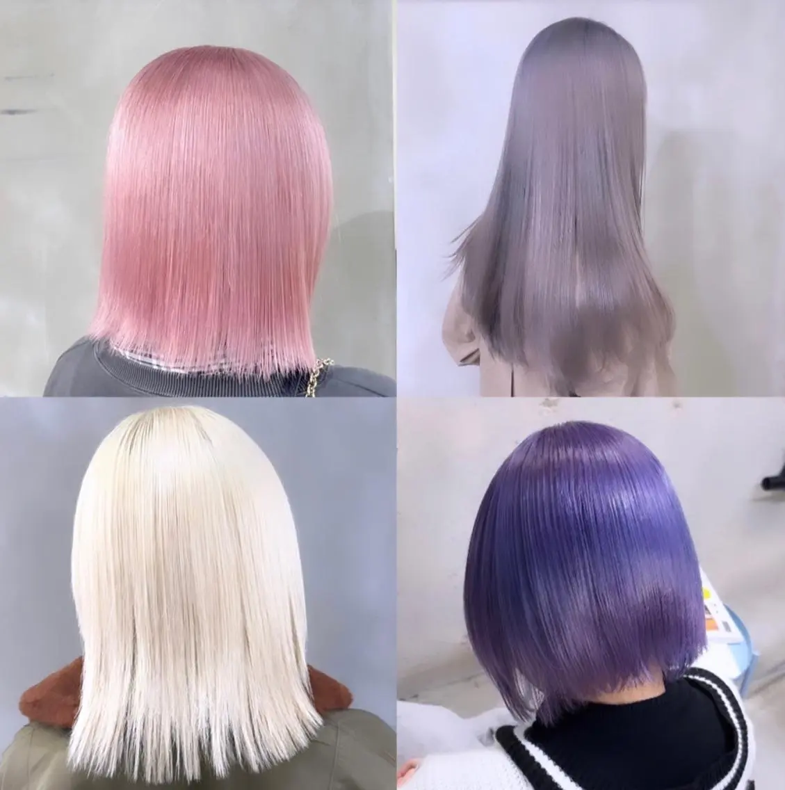 ミディアム カラー ヘアカラー トリートメント ヘアセット レン🎨ハイトーン× エクステ🎨渋谷のヘアスタイル
