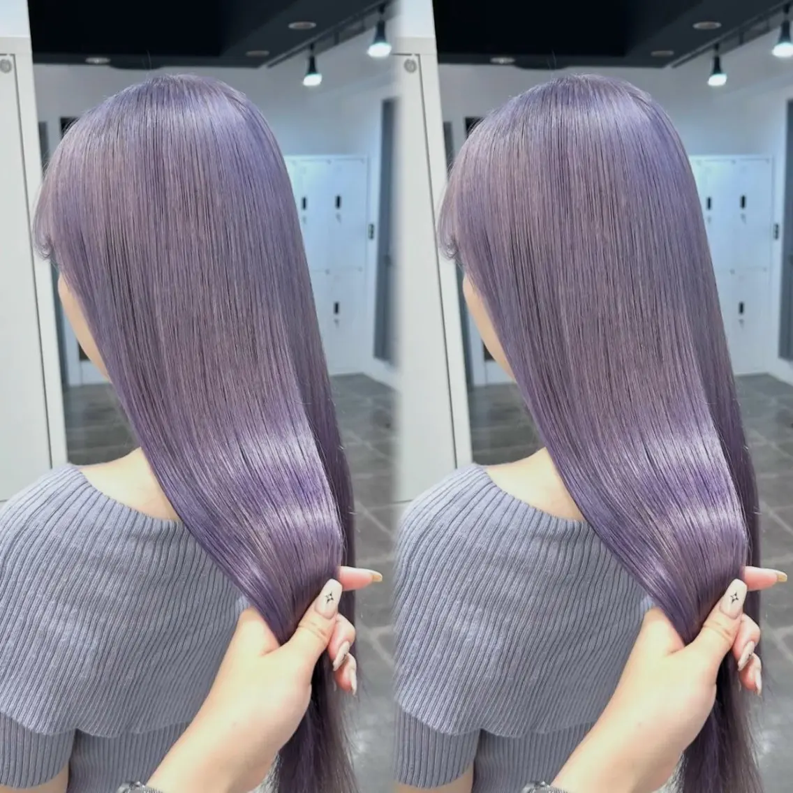 カラー ラベンダーカラー ヘアカラー PELEmana🎀 ハイトーン🧚🪄のヘアスタイル